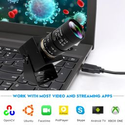 IFWATER Global Shutter USB Camera 90fps High Speed USB Camera with 5-50mm 10X Manual Zoom Varifocal Lens Close Up 1200P Goft Swing USB Camera Plug and Play for Jetson Nano Laptop Raspberry Pi Mac OS image 5