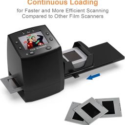 135 Film Negative Scanner Slide Viewer, Converts 35mm Film Negatives & Slides to Digital JPEG Images, 2.4 LCD Screen, with Quick Slide Holder image 2