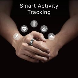 Leaf Halo Smart Ring – Health Tracker with Stress & Sleep | Includes 30+ Workout Modes | Tracks HRV, Heart Rate, SpO2 & Periods | for Men & Women | Start with Ring Sizing Kit | Lunar Silver – Size 10 image 3