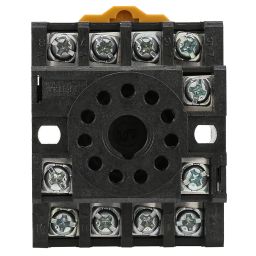 JQX-10F/JTX-2C Relay Base Socket, Black, 11 Pin, Screw Terminals, Normally Open, 7A, 250V AC, V1/V0, QSn6.5-0.1, H62, Rail/Socket Mount, General Purpose Relay image 2