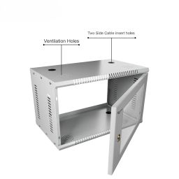 Multybyte 9U Wall Mount Network Rack Cabinet | Server Enclosure with Cooling Vent & Lock | Glass Door Network Cabinet for Network Switch, Router & DVR image 3
