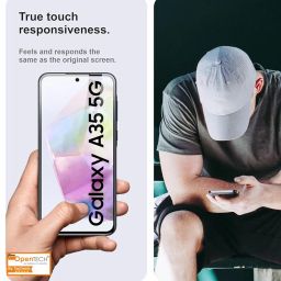 OpenTech® Military-Grade Tempered Glass Screen Protector Compatible For Samsung Galaxy A35 5G / Samsung Galaxy A55 5G (6.6 Inches) With Edge To Edge Coverage And Easy Installation Kit for Smartphone image 2
