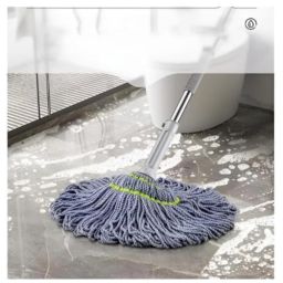 VYOOx Microfibre Twist Mop, Self-Wringing Floor Cleaning Mop with Extendable Handle, Grey Pack of-1 image 3
