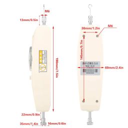 Force Gauge, 50N Analog Dynamometer Force Measuring Instrument Tester Push Pull Force Gauge Meter for Electronics, Textile, Machinery, Analog Dynamometer with Portable Carry Box image 5