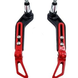 MIKANIX Universal and Adjustable Handlebar Brake Folding Clutch Lever Guard, Compatible with All Bikes (Red) image 4