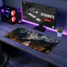 Extra Large Gaming Mouse Pad with Anime Design, Extended Desk Mat with Keyboard and Mouse Space, Black PT-N90Z-PBOA081 image 2