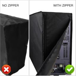 EDRAK® PREMIUM PC Computer CPU Cover For Dustproof Waterproof Skechproof | 7.5W x 16H x 17D Inch/19W x 41H x 44D CM Desktop CPU MINI TOWER Accessories(BLK) image 4