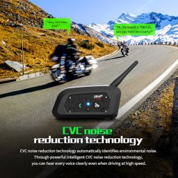 V6 Pro Helmet Intercom Communication System V6 Motorcycle Bluetooth On Ear Headphones Connect Up to 6 Riders 1200M V6 Pro(1 Pack) image 4