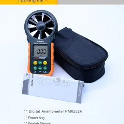 amiciSense PEAKMETER PM6252A Digital Anemometer Handheld LCD Electronic Wind Speed Air Volume Measuring Meter With Backlight and 1x9V Battery image 2