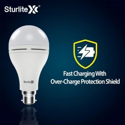 Sturlite Xenus (3 in 1) 12W LED Inverter Bulb| Bright Rechargeable Emergency Bulb| 12Hr Battery Backup| 6-8Hrs Charging Time| Over-Charge Protection| B22 Base Energy Efficient Lighting - (Pack of 1) image 4