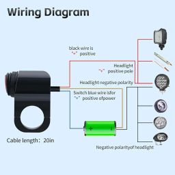LGP Universal 12V Handlebar CNC Metal Switch (1-Way) ON/OFF for All Bikes and Motorcycles With Red LED image 3