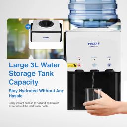 Voltas Floor Mounted Water Dispenser Minimagic with Cooling Cabinet (Spring FV +, 3 Modes, White) image 5