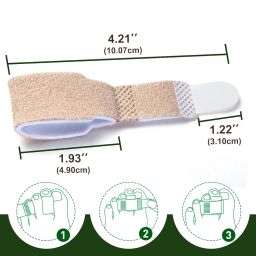 Peeruka® Hammer Toe Straightener (2 Pcs) | Broken Toe Wrap Separator & Cushion Bandage | Toe Corrector for Crooked, Overlapping, Mallet & Claw Toes | Toe Splint Support for Pain Relief & Alignment image 1