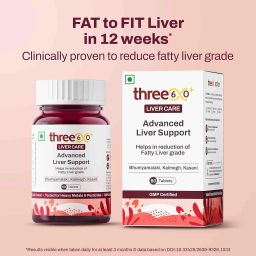 three60+ Advanced Liver Support Tablets | Daily Liver Detox & Fatty Liver Care | Clinically Proven Formula with Bhumiamalaki, Kalmegh & Kasani | Supports Liver Health & Alcohol Detox | 30 Tablets (Pack of 2) image 1