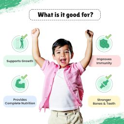 Little Joys Nutrimix 350g | 2-6 Years | No Refined Sugar | with 24 essential Vitamins & minerals| 6g protein per serving | Supports Healthy Growth & Boosts Immunity | with Bajra, Ragi, Almonds & Oats | Belgian Chocolate Flavour image 2