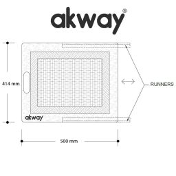 AKWAY Wicker Basket For Modular Kitchen | Rectangular Shape Pull Out Basket For Onion, Potato (16.5 W X 20 L X 8H, Beige)(Beechwood) image 1