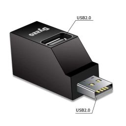 Dyazo 3-Port USB Data Hub High Speed Splitter Plug/Box/Adapter Expansion, Small, Compact, Universal Data Transfer, Wide Compatibility: Windows, Mac OS (Black) image 2