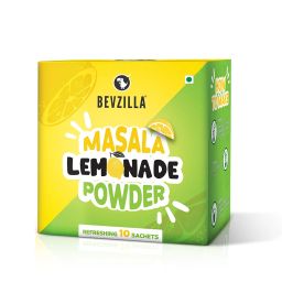 Bevzilla Masala Lemonade Infused with Vitamin C | Handcrafted Instant Drink Premix | Refreshing Lemon Summer Drink | Makes Upto 50 Glasses|25*10 Sachets | Easy to Carry image 5