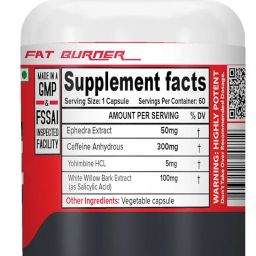 NutriJa ECA Stack - Extra Potent Fat Burner | Ephedra Extract, Yohimbine, Caffeine - Pack of 60 capsules image 1