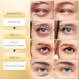 Hydrogel Under Eye Anti Wrinkle Serum Patches For Dark Circles & Puffiness Reduction | Eye Care Routine | Eye Patch For Remove Fine Lines | Enriched With Collagen And Aloe Vera Extract | Moisture-Lock Technique For 2X Hydration (60 Patch, 24k Gold) image 3