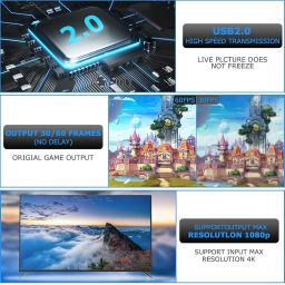 Tobo Video HDMI Capture Card, Tobo 1080P 4K HDMI to USB 2.0 Cam Link Audio Capture Card Device Record to DSLR Camcorder Action Cam, Live Streaming, Teaching, Video Conference-(TD-813HVC-002) image 4