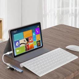 Sounce 4 in 1 Portable USB C Hub (Type-C to 4 USB-A Ports) with Aluminum Shell, USB Port Hub 3.0 Compatible for PC, Tablet, and Smartphone - White image 5