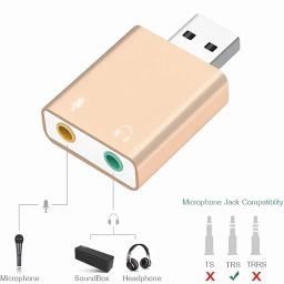 MaK World® USB External Stereo Sound Card 3.5mm Headset and Microphone Jack for Windows, Mac, Linux, Laptop, PC, PS4, PS5, MacBook Pro (Multicolor) image 5