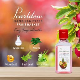 Pearldew Hand Sanitizer (Fruit Basket) |(60 ml - Pack Of 3) image 2