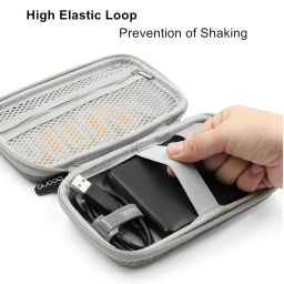Hard Disk Case Shockproof Hard Drive Case 2.5Inch External Hard Disk Case EVA Hard Disk Pouch External Hard Disk Cover (Grey Color) image 5