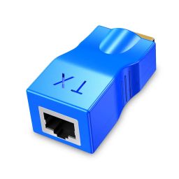 Hdmi Extender,Hdmi To Rj45 Network Cable Extender Converter Repeater Over Cat 5E / 6 1080P Up To 30M Extender For Hdtv Ps4 Stb 4K 2K image 2