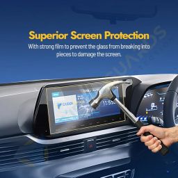 CAIDEN GUARDS Tpu Vw Taigun Gt Plus 1.5 Tsi Dsg Navigation System (10.09 Inch) Compatible Scratch Resistant, Unbreakable, Flexible & Shatter Proof Car Infotainment Screen Protector (Transparent) image 3