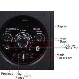 Nidhi Multimedia Speaker System Forest 1 Double Tower Speaker With Mic 150 W Bluetooth Tower Speaker image 4