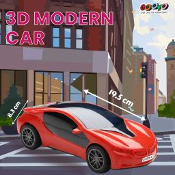 Gooyo 6328-2 Battery Operated 3D Lights Famous Remote Control High Speed Racing Car Toy for Kids | Red Color, Power Source: 3xAA Battery in Car & 2xAA Battery in Remote Controller (Not Included) image 2