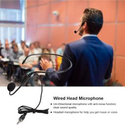 Microphone Headset with Flexible Boom for Amplifer, Wired Connection, Black, Pack of 1 (Not Any Speaker Device Included) image 5