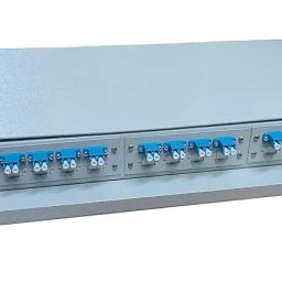 Hanutech 24 Port LC/PC Fully Pigtail Loaded, Fiber Patch Panel/Fiber Distribution Box, Sliding Rack Mounted Cabinate for Broadband, Internet Solution image 1