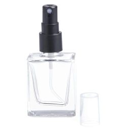 GRN Glass Refillable Bottles With Spray Perfume bottle Pump, 10 Ml, Set Of 5, Transparent image 1