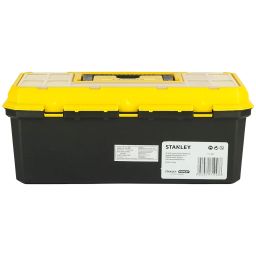 STANLEY 1-71-948 13'' Organized Maestro Heavy-Duty Portable Plastic Essential Toolbox With Clear Top Lid & Removable Tray Compartment For Easy & Convenient Storage,1 Year Warranty,YELLOW,32x13.5x15 cm image 5