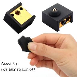 6 PCS 3D Printer Hotend Silicone Sock Heater Block Silicone Cover for Ender 3/3 Pro/3 V2, Ender 5/5 Plus/ 5 Pro, CR 10 Series, MK7/ 8/9 3D Printer Hotend image 1