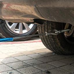 J - GO THE BUSINESS HUB Car Heavy Duty ||Stainless Steel Tow Wire Rope ||Capacity Emergency Tow Cable with Self Locking Hook|| Auto Car Cables Tow Rope || All Car..for use.[Blue][5 Ton] image 4
