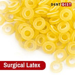 DentGist Orthodontic Elastics – 1/8" Medium 3.5 oz | Braces Rubber Bands & Dental Floss Tool | Latex Orthodontic Bands for Teeth Gap Closure & Bite Correction | 100 Bands image 1