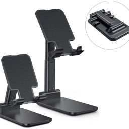 STRIFF Phone Stand Mobile Stand Foldable Tablet Mobile Tabletop Stand Holder - Angle-Height Adjustable Desk Cell Phone Holder Anti-Slip Compatible with Smartphones/iPad Mini/Game/Kindle/Tablet(4-10") image 5