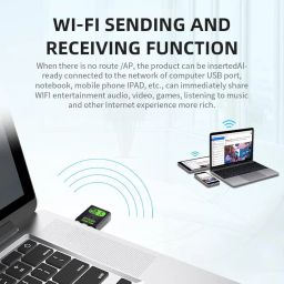 BEEBIRD USB 5 Ghz WiFi and Bluetooth Adapter - 600 Mbps Wireless Wi-fi Connection, Bluetooth 4.2 Dongle Compatible with Windows & Mac OS for PC, Laptop, Desktop Computer Network Card image 2
