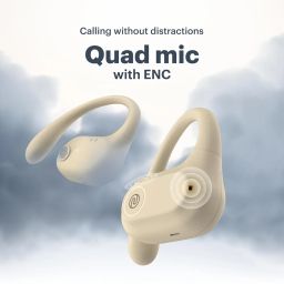 Noise Pure Pods Wireless Open Ear Earbuds with AirWave™ Technology,Up-to 80H Playtime,Quad Mic with ENC,16mm Neodymium Dynamic Driver,Detachable Pure Band,BTv5.3 (Zen Beige) image 5
