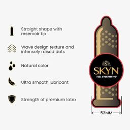 SKYN® Original super soft premium male condom 3p and SKYN® Intense feel wave texture with Intensely raided dots premium condom 3p(Pack of 6 condoms) image 5
