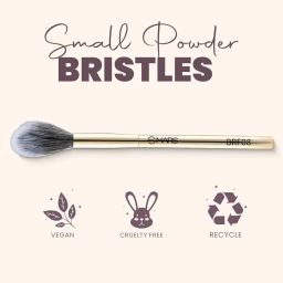 MARS Artist's Arsenal Professional Small Powder Brush | Feather Soft Bristle | Best for Hard to Reach Area | Precise Synthetic Bristles | Luxe Design Makeup Brush (Golden) image 4