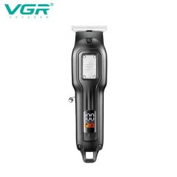 VGR V-918 Digital Display Professional Cordless Hair Clippers Cutter Rechargeable Wireless Hair Grooming Set Beard Trimming Beard Styling Rechargeable Li-ion Battery 600mAh 100 mins Runtime - BLACK image 3