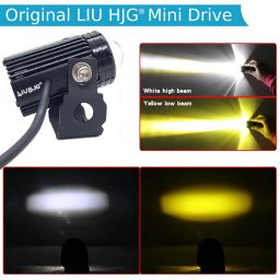 LIU HJG Mini Drive LED Fog Light Bulb Lamp For Cars and Motorcycles Dual Color (White & Yellow) With Cooling Fan 2Pcs. image 2