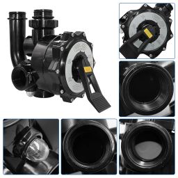 SP0715XR50 Control Valve Compatible with Hayward Pro Series Vari-Flo ，Replacement for DE Filter Multi-port Valve 2-Inch.（Black） image 2