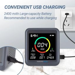 INKBIRDPLUS 6-in-1 Indoor Air Quality Monitor, Detects CO2, PM2.5, PM10, AQI, Temperature and Humidity with Alarm, for Rooms, Cellars, Grow Tents, Offices, etc. (PTH-9A) image 4