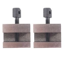 waltyotur V Block Set with Clamp Hardened Steel 90 Degree Angle Precision V Block Set 1-3/8 x 1-3/8 x 1-3/16 Multi-Use Gauge Gage Machinist Tool with Box image 4